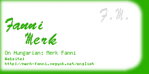 fanni merk business card